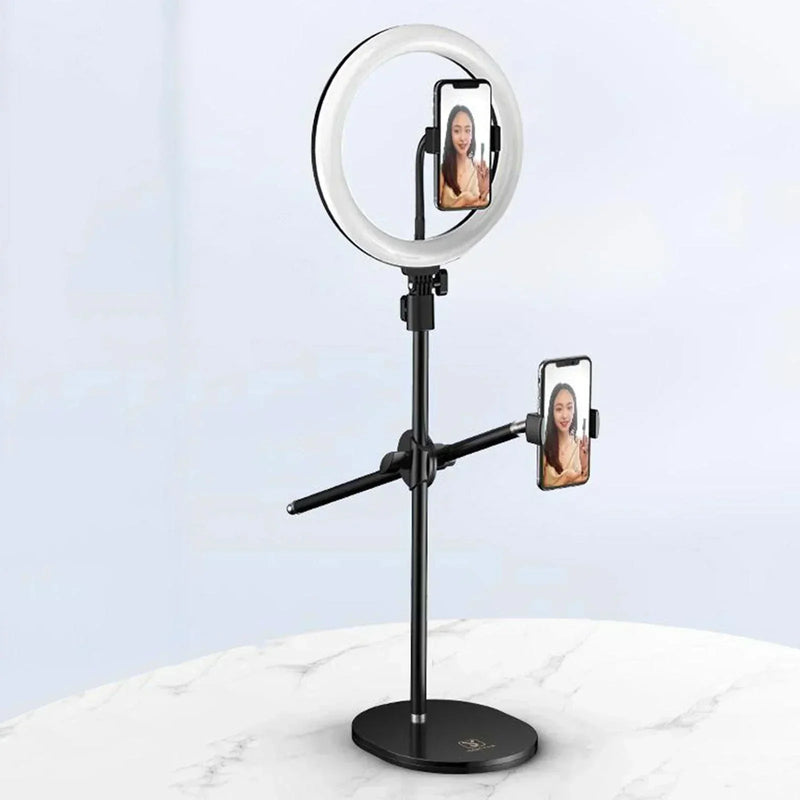 10in LED Selfie Ring Light with Single Mobile Stand Phone Holder Kit for Photo Makeup Studio