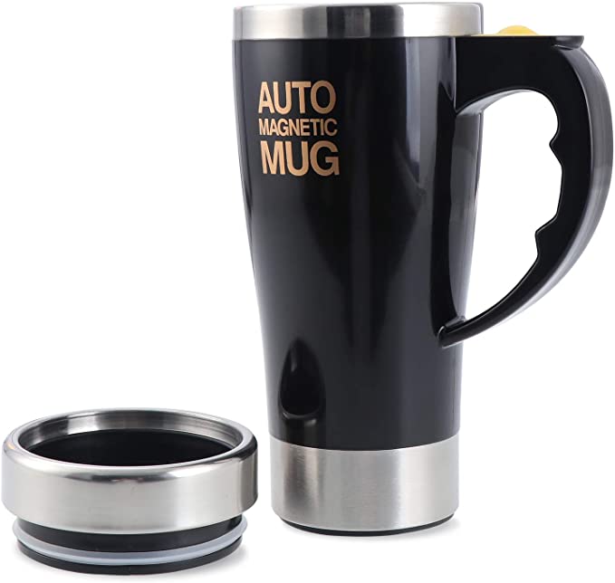 Self Stirring Mug Electric Coffee Tea Mug Stainless Steel Double Wall Travel Coffee Mug