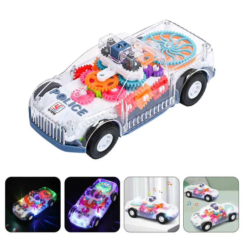 Boys Toy Car Toy with Visible Colored Moving Gear Electric Police Car with Light Funny Police Car Toy | Toys