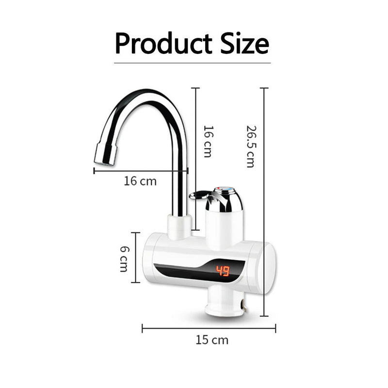 Instant Electric Water Heater Tap with Shower -  | Temperature Display | Energy Efficient | Multi-Function Control | Sleek Design for Instant Hot Water