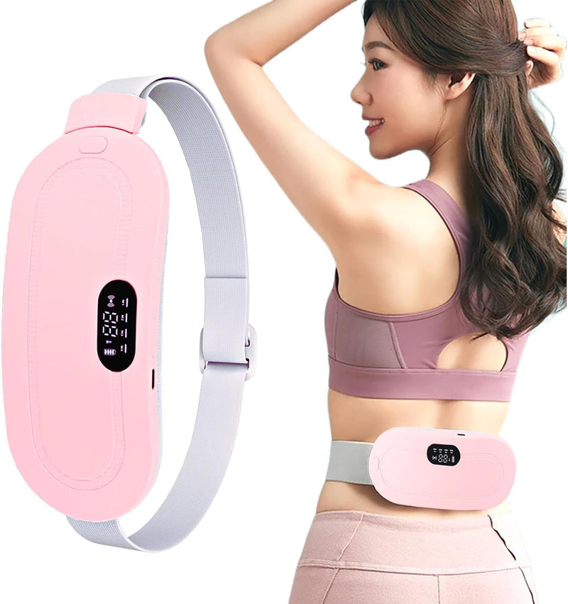 Menstrual Heating Pad Abdominal Massager Smart Warm Palace Belt Waist Vibration Massage Device for Cramps Period Pain Relief