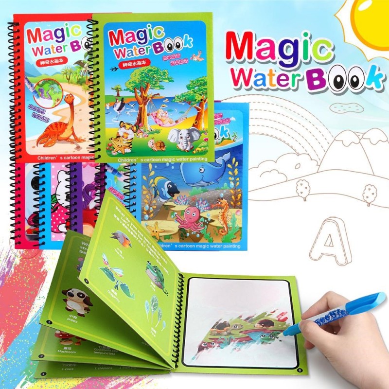 Ultimate Triple Fun Pack - LCD Tablet, Magic Practice Books & Reusable Water Drawing Book for Creative Kids!