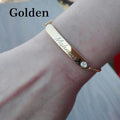 Custom Name Adjustable Bracelet for Women/Girls - Elegant, Personalized Jewelry Gift - Available in Gold, Black, Silver