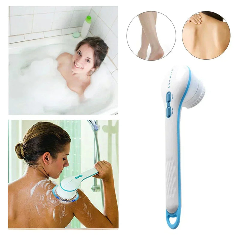 Bathroom Electric Shower Body Brush Battery Powered Massage Cleaning Back Brush Spin Spa Bathing Brush