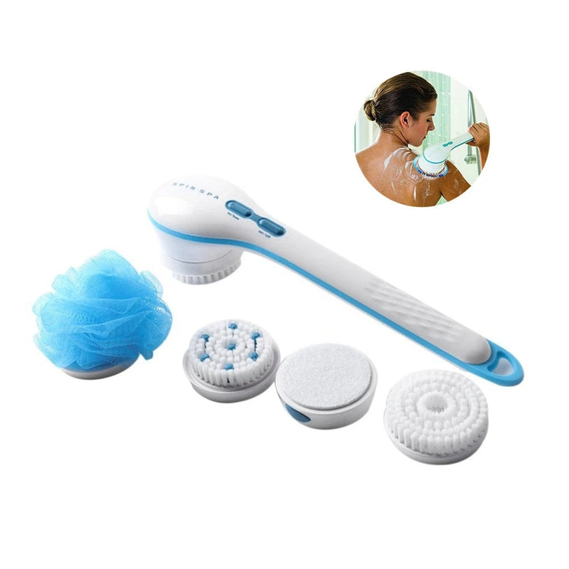 Bathroom Electric Shower Body Brush Battery Powered Massage Cleaning Back Brush Spin Spa Bathing Brush