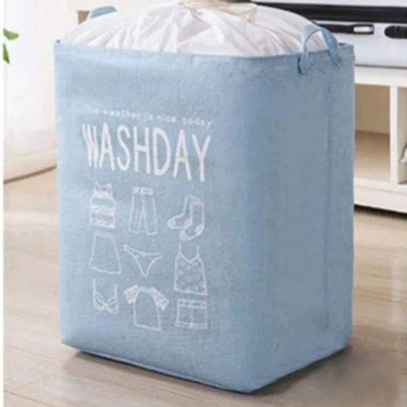 Pack of 2 - Collapsible Laundry Hamper Basket Storage Clothes Bag Washing Bin Toy Organiser Dirty Clothes Home Storage Bag Cesto Ropa Sucia