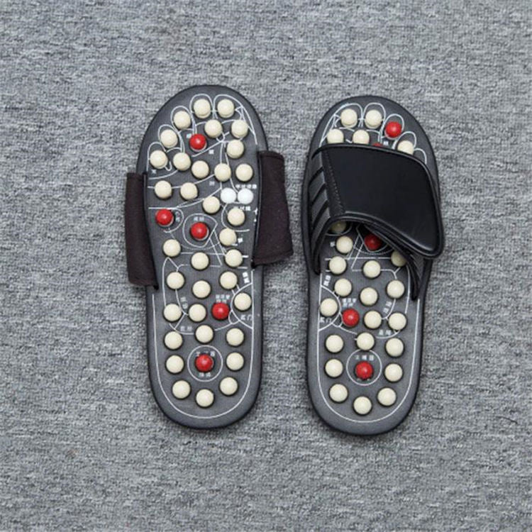 22 Foot Massage Slippers Sandal Feet Chinese Acupressure Acupuncture Therapy Medical | Blood Activating Health Care Massage Slippers Foot Therapy Magnet Shoes Fit Men and Women PVC Outdoor Slippers Magnetic Sandals