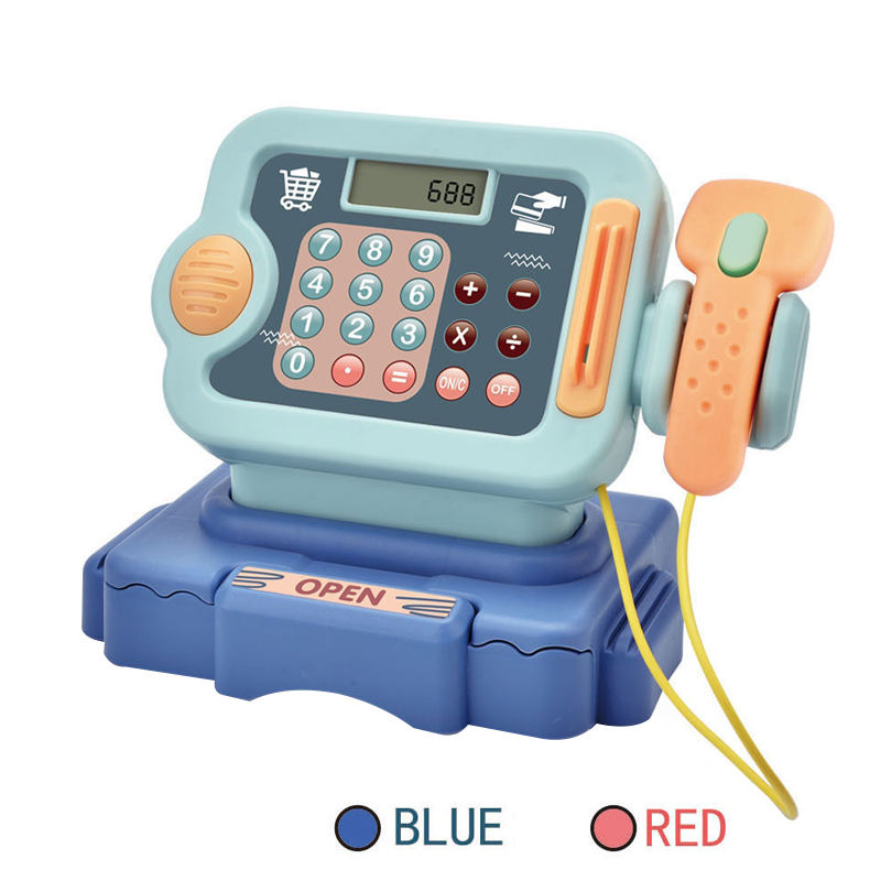 Calculator Cash Register Toy | Pretend Play Preschool Toy Cashier Machine Toys Electronic Supermarket Cash Register Toys