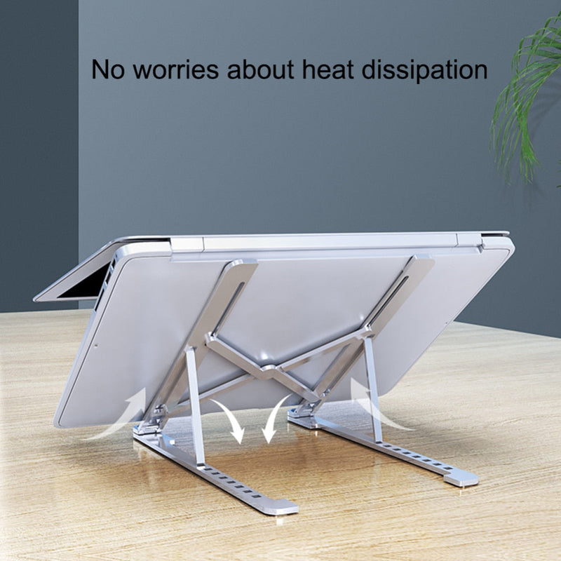 Aluminum Alloy Laptop Holder Stand Adjustable Foldable Portable for Notebook Computer Bracket Lifting Cooling Holder Non-slip