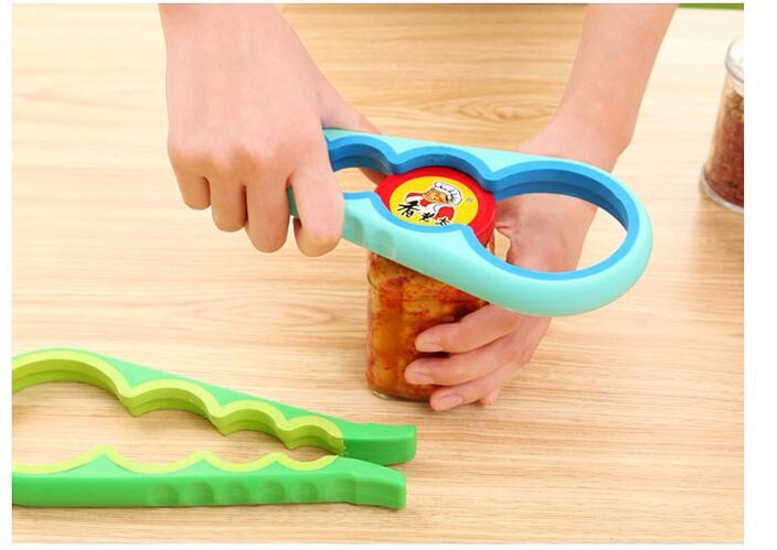 PACK of 2 - Household Kitchen Multifunction Opener Non-slip Twist Cap Bottle Cap Launcher Opener For Cans