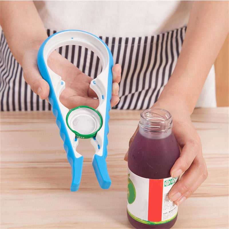 PACK of 2 - Household Kitchen Multifunction Opener Non-slip Twist Cap Bottle Cap Launcher Opener For Cans