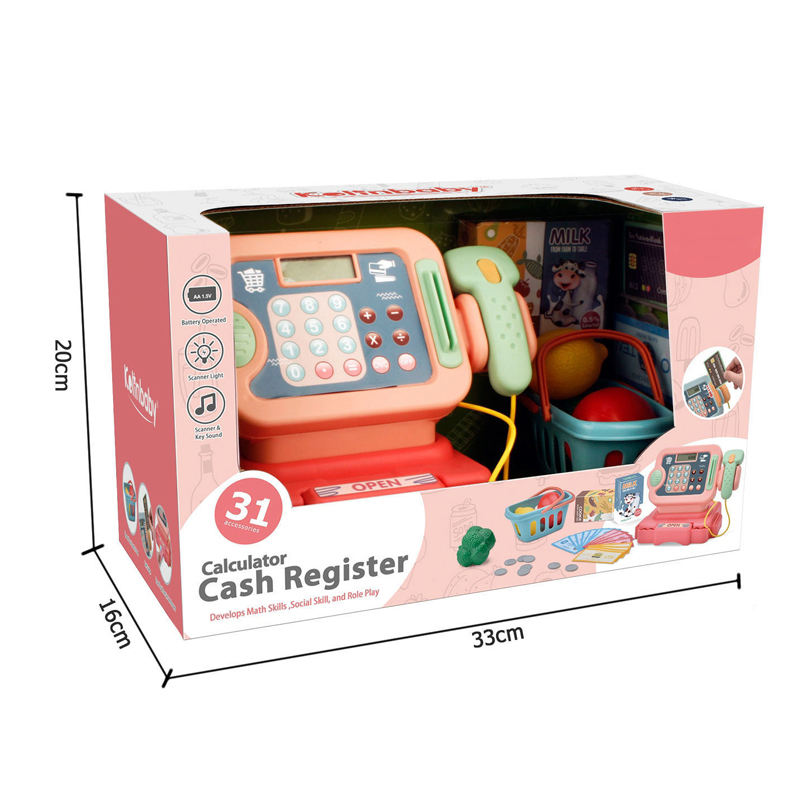 Calculator Cash Register Toy | Pretend Play Preschool Toy Cashier Machine Toys Electronic Supermarket Cash Register Toys