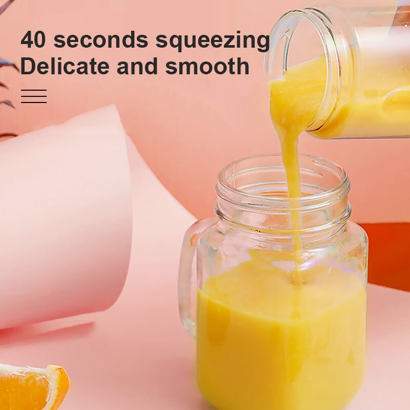 Portable Electric Juice Blender Wireless Mini USB Rechargeable Juice Cup Blender