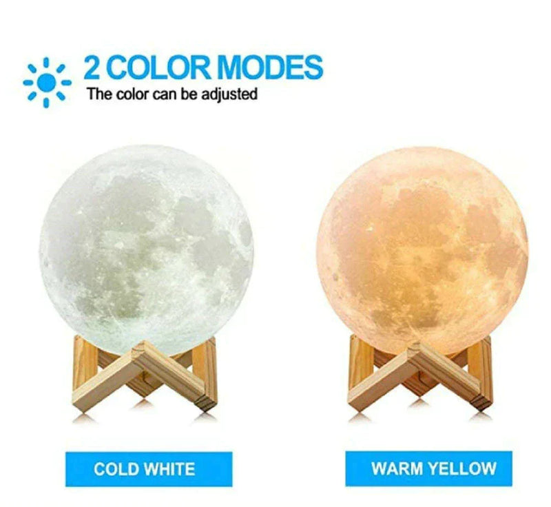 Moon Lamp Night Light 3D Print Rechargeable Moon Lamp LED Night Light Creative Touch Switch Moon Light For Bedroom Decoration