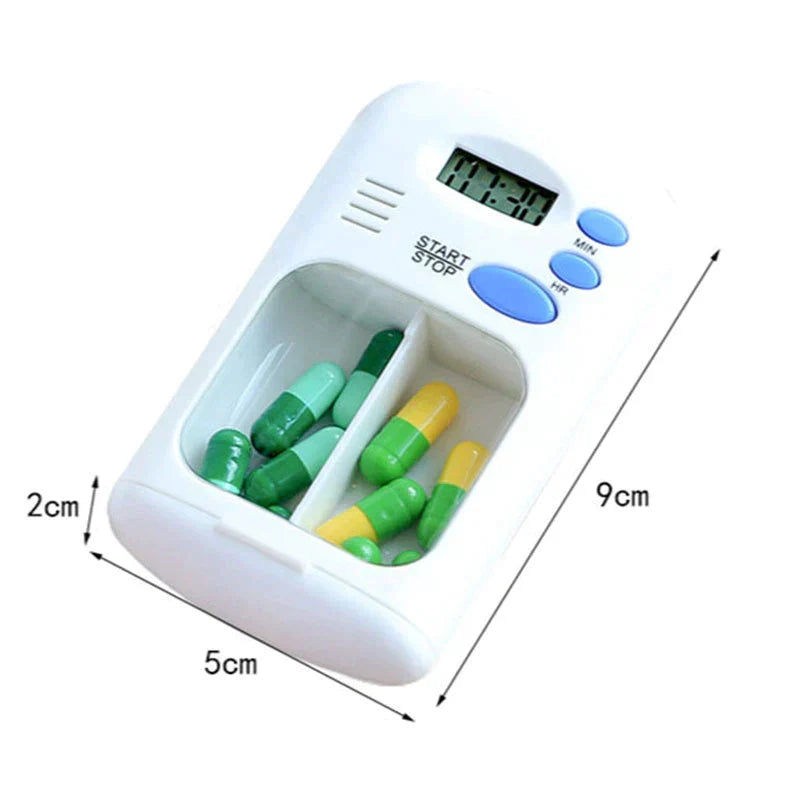 Plastic Portable Timer Box Plastic Reminder Box Weekly Pill Box Medication Organizer Alarm Box 2021 New Pill Organizer