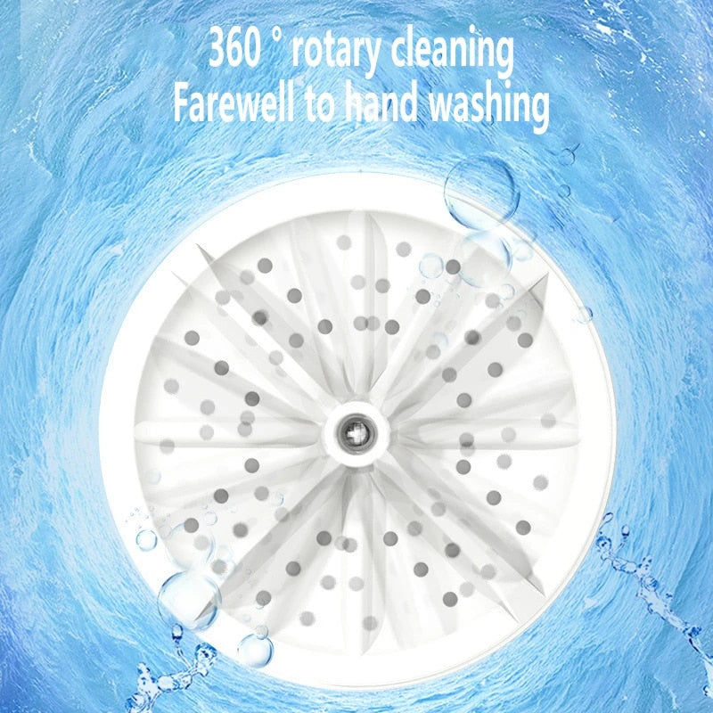 Portable Mini Turbo Washer USB Powered Cleaning Washing Machine