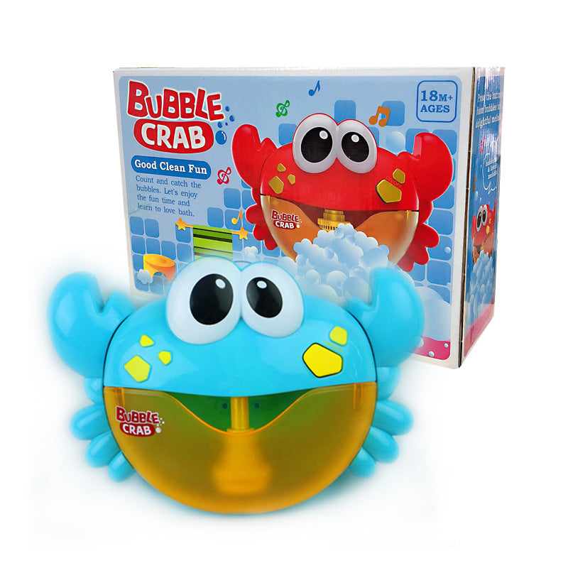 Children's Bath Automatically Spit Bubble Toy Bath tub Soap Automatic Music Bubble Machine Crab Frog Baby Bathroom Play Toys