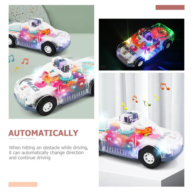 Boys Toy Car Toy with Visible Colored Moving Gear Electric Police Car with Light Funny Police Car Toy | Toys