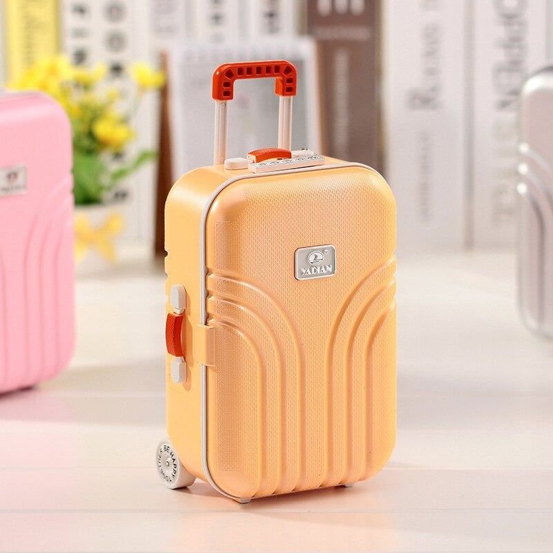 Suitcase Music Box Rotating Dancing Little Girl Jewelry Box Creative Birthday Gift Craft Jewelry Box Home Decoration Accessories