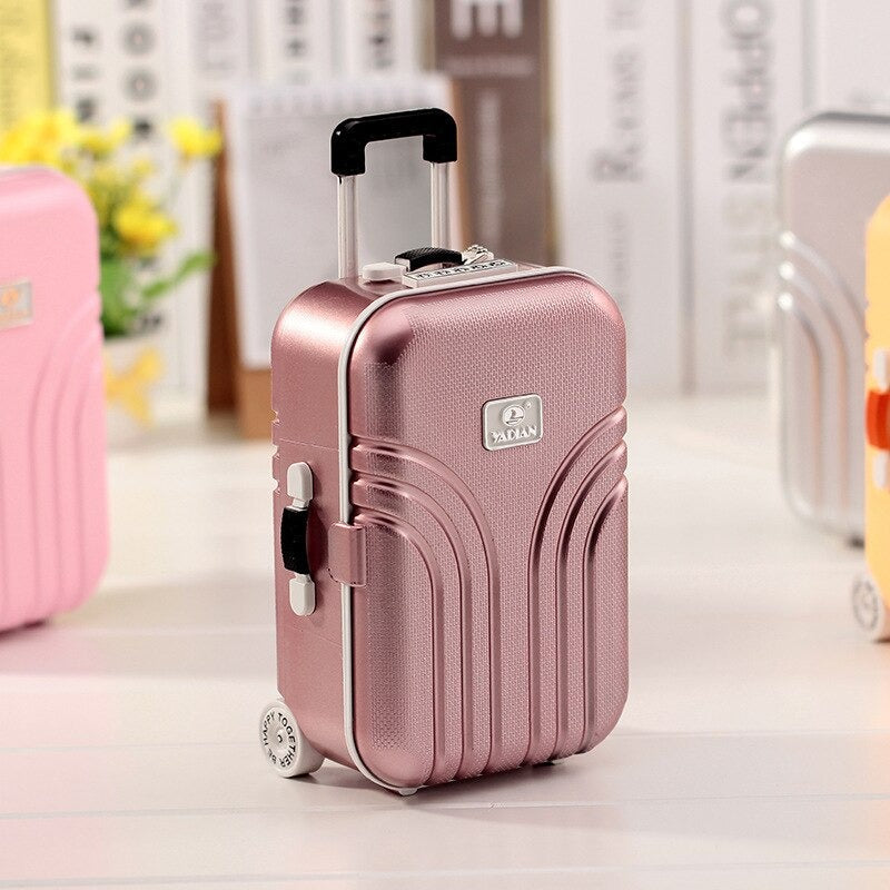 Suitcase Music Box Rotating Dancing Little Girl Jewelry Box Creative Birthday Gift Craft Jewelry Box Home Decoration Accessories