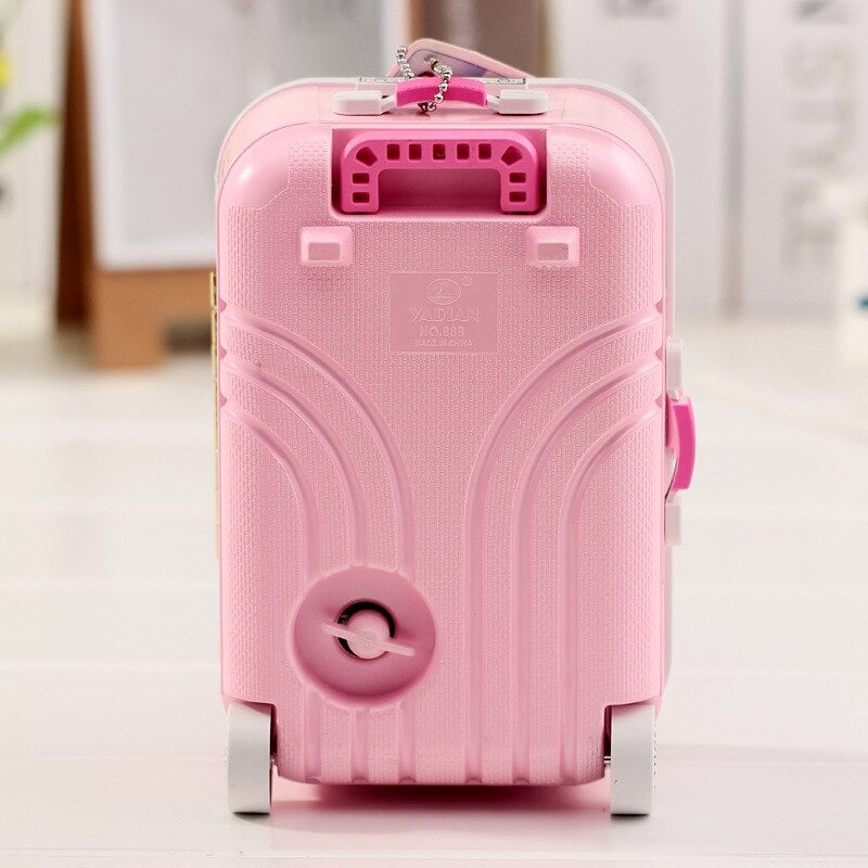 Suitcase Music Box Rotating Dancing Little Girl Jewelry Box Creative Birthday Gift Craft Jewelry Box Home Decoration Accessories